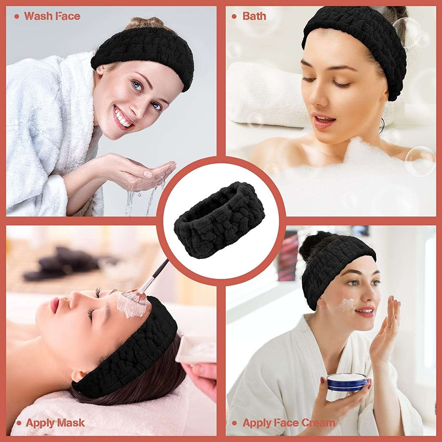 Wholesale Spa Facial Headband Hairband Elastic Head Band Wrap for